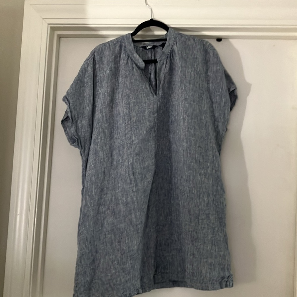 Lands’ End Women’s Linen Dolman Sleeve Dress
